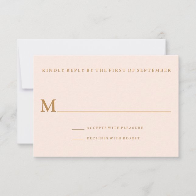 Modern Tropical Beach Wedding Reply Card (Front)