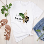 Modern tropical botanical abstract Bridesmaid T-Shirt<br><div class="desc">Modern tropical abstract painted wedding bridesmaid favour party attire clothes t-shirt. Part of a modern wedding collection.</div>
