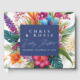 Modern Tropical Colourful Fall wedding  Guest Book