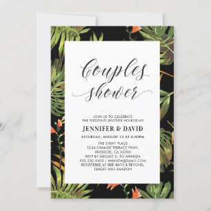 Modern Tropical Couples Wedding Shower Invitation