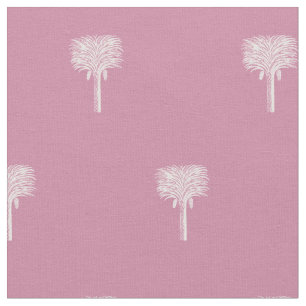 Modern Tropical Date Palm Dusty Rose Fabric