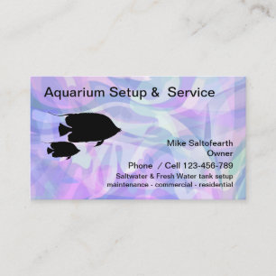 Modern Tropical Fish Aquarium Services Business Card