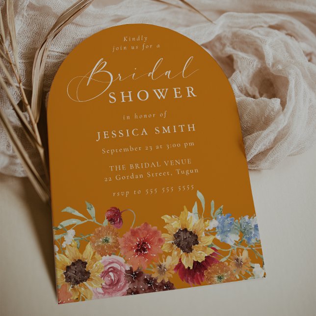 Modern Tropical Floral Arch Bridal Shower  Invitation (Creator Uploaded)