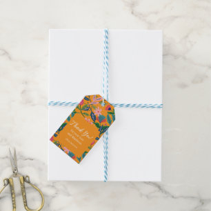 Modern Tropical Floral Pattern Gift Tags