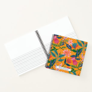 Modern Tropical Floral Pattern Notebook