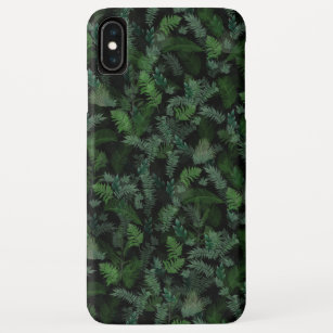 Modern Tropical Greenery Black Green Foliage  Case-Mate iPhone Case