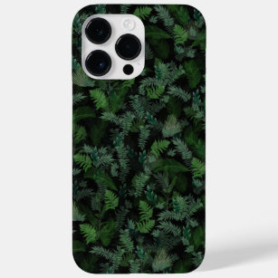 Modern Tropical Greenery Black Green Foliage  Case-Mate iPhone 14 Pro Max Case