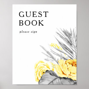 Modern Tropical Guest Book Sign