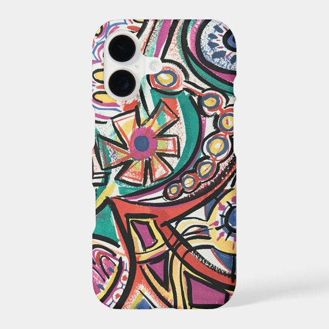 Modern Tropical-Hand Painted Abstract Art (Back)