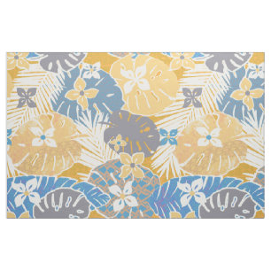 Modern tropical hawaiian aloha pattern fabric