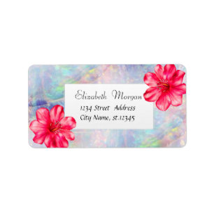 Modern Tropical ,Hibiscus Opal Label