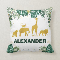 Modern Tropical Jungle Animals Boy Nursery Decor