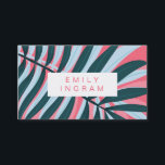 Modern tropical leaf bright pink teal design<br><div class="desc">Modern tropical leaf bright pink teal design perfect for showing off your business with this catchy card</div>