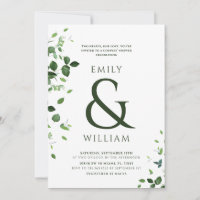 Modern Tropical Leaves Couple Bridal Shower