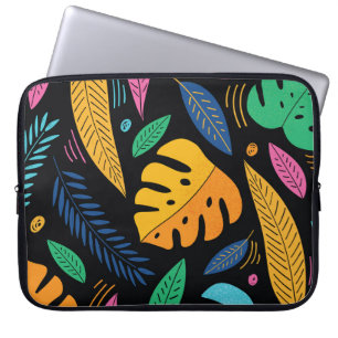 Modern tropical leaves: seamless background. laptop sleeve