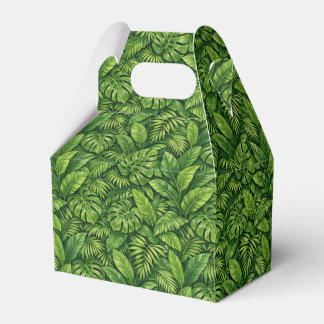 Modern Tropical Leaves Seamless Pattern Favour Box