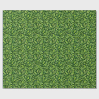 Modern Tropical Leaves Seamless Pattern Wrapping Paper