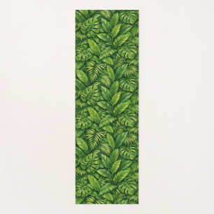 Modern Tropical Leaves Seamless Pattern Yoga Mat
