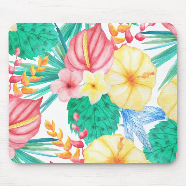 Modern Tropical Mouse Pad (Front)