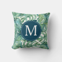 Modern Tropical Palm Leaves Monogram