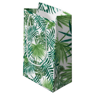 Modern Tropical Palm Leaves Small Gift Bag