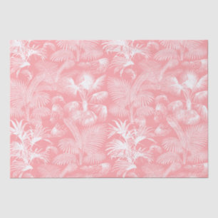 Modern Tropical Palm Trees Pink White Tissue Paper