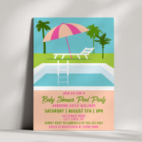 Modern Tropical Pool Party Summer Palms
