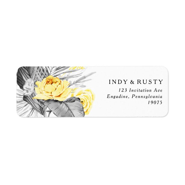 Modern Tropical Return Address Label (Front)