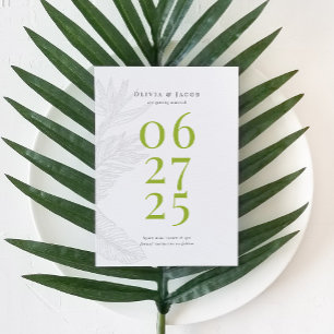 Modern Tropical Save the Date Invitation