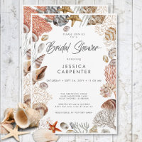 Modern Tropical Seashell Frame Bridal Shower