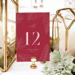 Modern Tropical Table Number Card<br><div class="desc">This Table Number Card from the Leilani Collection features bright,  bold colours and modern typography,  sure to make a lasting impression on your guests! Personalise it with your details easily and quickly. Simply press the 'customise it' button to further re-arrange and format the style and placement of the text.</div>