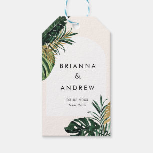 Modern Tropical Wedding Gift Tags