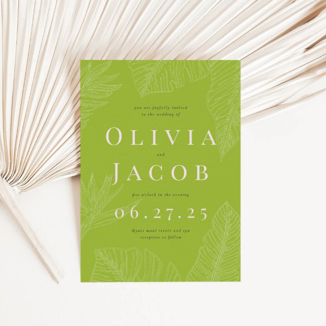 Modern Tropical Wedding Invitation (Creator Uploaded)