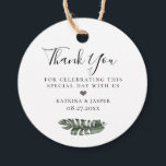 Modern Tropics Island Leaves Wedding Favour Tags<br><div class="desc">Modern tropical painted green leaf,  wedding thank you favour tags.  Back of tag features,  painted tropical leaf pattern. Designed to match our Modern Tropics Collection.</div>