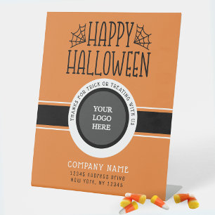 Modern Trunk or Treat Halloween Business Thank You Pedestal Sign