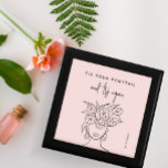 Modern Try Again Woman with Flowers Personalised Gift Box<br><div class="desc">Chic and modern blush pink fix your ponytail and try again gift box features your personalised name and illustrated woman wearing a whimsical floral plant.</div>