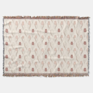 Modern Tulip Floral Pattern Throw Blanket