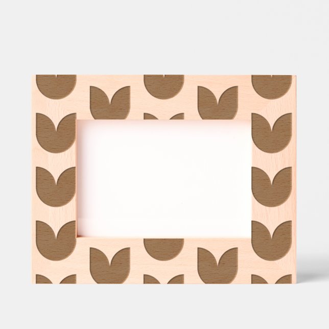 Modern Tulip Flowers Pattern Etched Frames (Front)