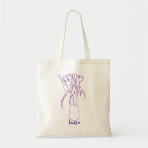 Modern Tulip Line Original  Illustration For Her  Tote Bag