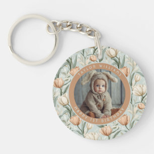 Modern Tulip Themed 20Th Birthday Key Ring