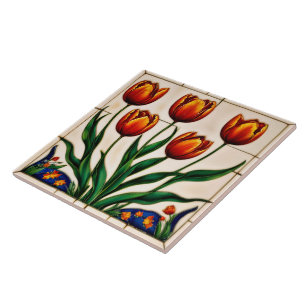 Modern Tulips Beautiful Collection Tile