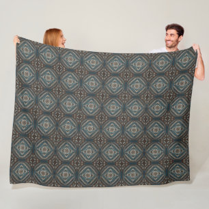 Modern Turkish Beautiful Old Pattern Collection Fleece Blanket