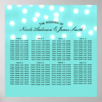 Modern Turquoise Blue & String Lights Seating