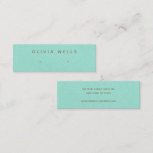 Modern Turquoise Blue Stud Earring Display Mini  Business Card