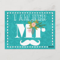Modern Turquoise Chartreuse Damask Wedding