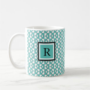 Modern Turquoise Circles Pattern Mug