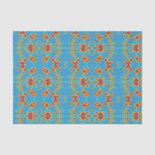 Modern Turquoise Gold Patterned Tissue Paper
