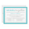 Modern Turquoise Grey Wedding Reception Invitation