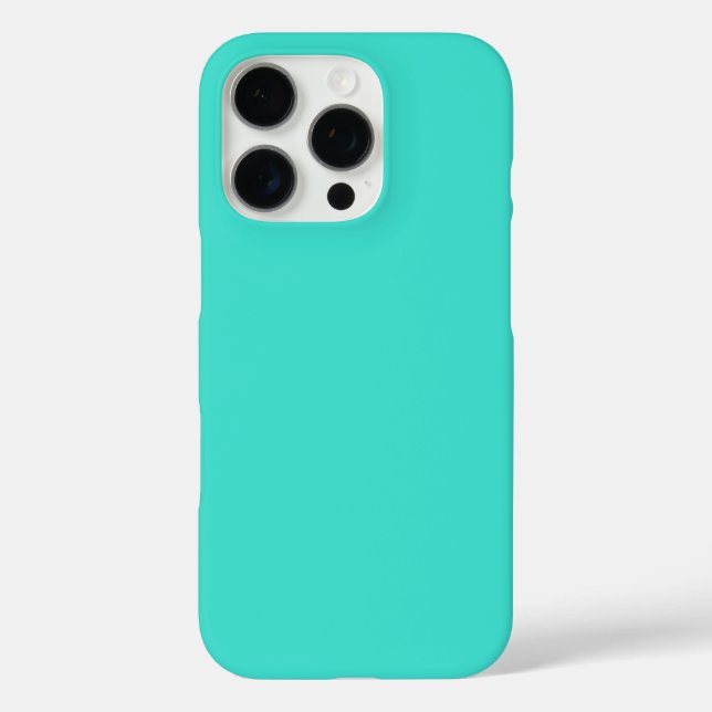 Modern Turquoise Plain Solid Colour | Teal Case-Mate iPhone Case (Back)