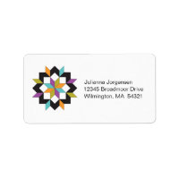 Modern Turquoise Sampler Quilt Address Labels